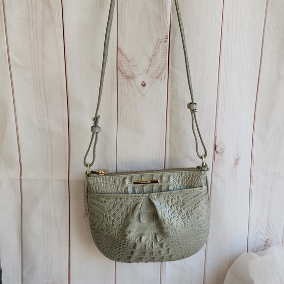 Brahmin Green Crocodile Embossed Women's Bag - Picture 8 of 8